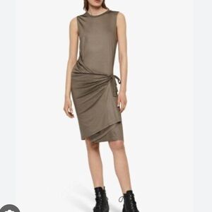 All Saints Lisen dress size Large sleeveless olive green